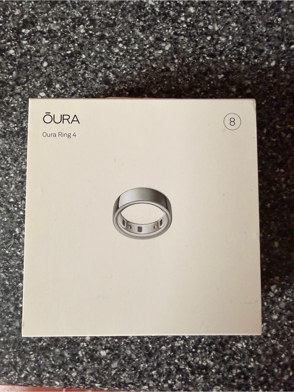 Oura Ring 4 Smart Ring - Silver Size 8